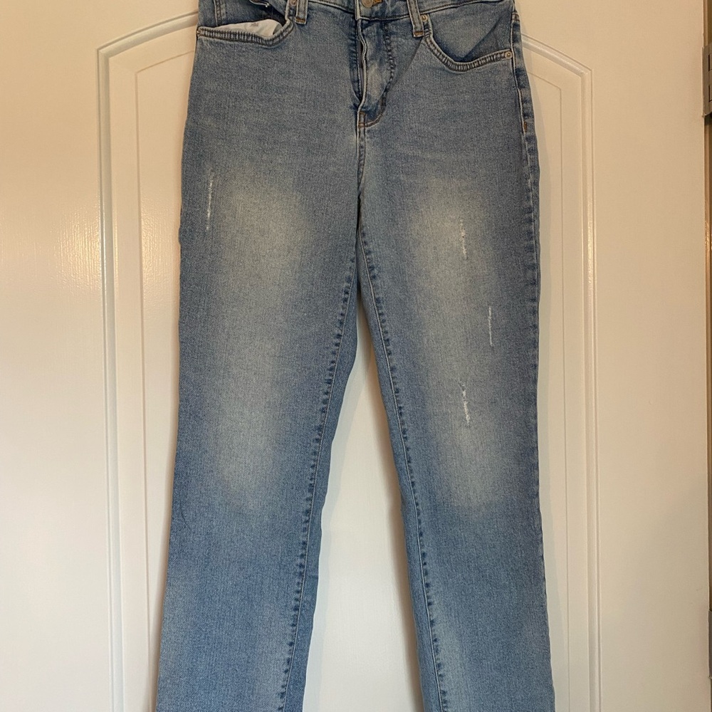 Crown & Ivy Light Blue Straight Leg Jeans
